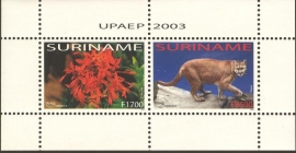 Suriname Republiek 1216 Blok U.P.A.E.P. 2003 Postfris