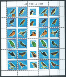 Suriname Republiek  1800/1811V Vogels 2011 Postfris (Compleet Vel)