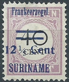 Suriname 116 Type II 12½ ct op 40 ct Hulpuitgifte Ongebruikt (1)