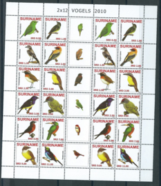 Suriname Republiek 1717/1728V Vogels 2010 Postfris (Compleet Vel)