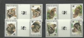 Suriname Republiek  844/847 TBBP A WWF 1995 Postfris