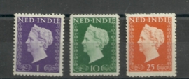 Nederlands Indië 337/346 Koningin Wilhelmina Postfris (7)