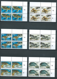 Nederlandse Antillen 1559/1564 Schildpadden in blokken van 4 Postfris (1)