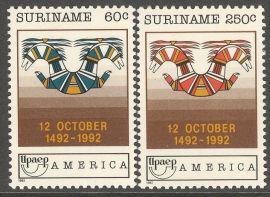 Suriname Republiek  745/746 U.P.U.E. 1992 Postfris