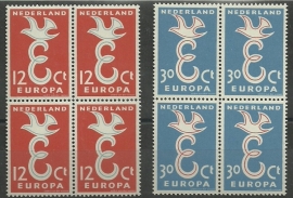 Nvph 713/714 Europa 1958 in Blokken Postfris