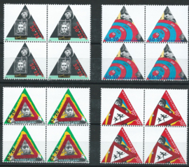 Nvph. 1340/1343 Kinderzegels 1985 in blokken van 4 Postfris