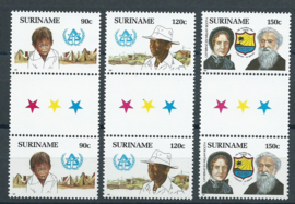 Suriname Republiek 546/548  BPA 100 Jaar Leger Des Heils 1987 Postfris (3)