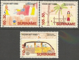 Suriname Republiek 643/645 Kinderzegels 1989 Postfris