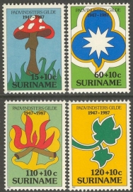 Suriname Republiek 536/539 40 Jaar Surinaamse Scouting 1987 Postfris