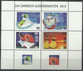 Aruba 613/616 Caribische Klederdracht 2012 Postfris