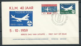 FDC "E40" Onbeschreven met open klep   * variant *