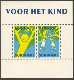 Suriname Republiek  754 Blok Kinderzegels 1992 Postfris