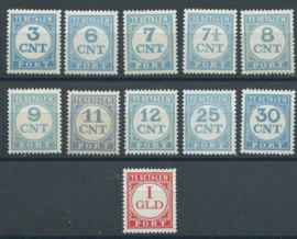 Port  69/79 Cijfer 1921-1938 Postfris (3)