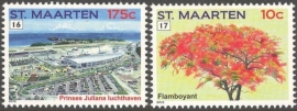 Sint Maarten  86/87 Frankeerzegels (16 en 17) Postfris