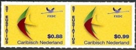 Caribisch Nederland  41 + 44 FXDC  Frankeerzegels St. Eustatius US $0,88 + US $ 0,99) 2014 Postfris