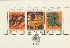 Suriname Republiek 411 Blok Olympische Spelen Los Angeles 1984 Postfris