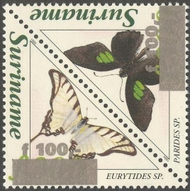 Suriname Republiek  918/919 Vlinders Hulpuitgifte 1997 Postfris