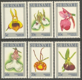 Suriname Republiek 382/387 Orchideeën 1984 Postfris