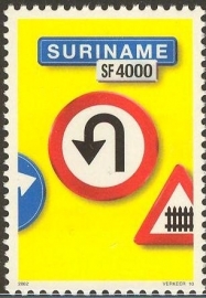 Suriname Republiek 1149 Verkeersbord 10e Uitgifte 2002 Postfris