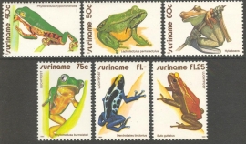 Suriname Republiek 259/264 Luchtpostzegels Kikkers 1981 Postfris