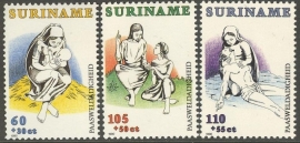 Suriname Republiek 653/655 Paasweldadigheid 1990 Postfris