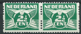 Roltanding  3 2½ ct Tweezijdige Roltanding in horizontaal paar Postfris (5)