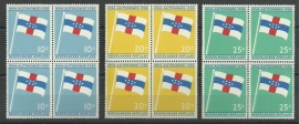 Nederlandse Antillen 304/306 in blokken van 4 Postfris