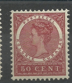 Curacao  41 50ct  Koningin Wilhelmina Veth Ongebruikt