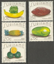 Suriname Republiek 561/565 Surinaamse Vruchten 1987 Postfris