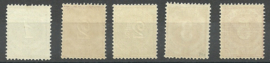 Curacao  13/17 Cijfer 1889/1891 Postfris (3)