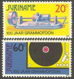 Suriname Republiek  89/90 100 Jaar Grammofoon 1977 Postfris