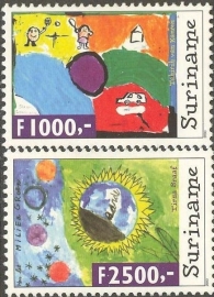 Suriname Republiek 1053/1054 Zegels in de Toekomst 2000 Postfris