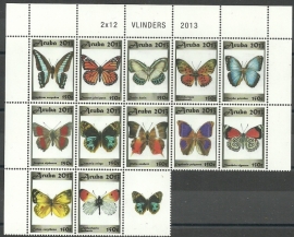 Aruba 657/668 Vlinders 2013 Postfris