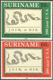 Suriname Republiek  41/42 200 Jaar USA 1976 Postfris