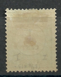 Port   3A 1ct Cijfer  1881/1887 Type I 13½ × 13¾ Ongebruikt