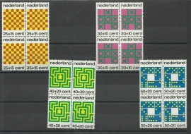 Nvph. 1038/1041 Kinderzegels 1973 in Blokken Postfris