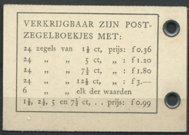 PZ 36 4 × 6 (Nvph 172, 174, 357 en 358) Roomkleurige Kaft (1)