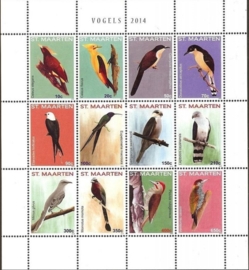 Sint Maarten 208/219 Vogels 2014 Postfris