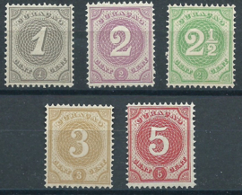 Curacao  13/17 Cijfer 1889/1891 Postfris (1)