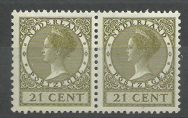 Nvph 189 21 ct Veth met watermerk Postfris in paar * Koopjeshoek *