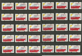 AU 1/30 Automaatzegels Klussendorf  (alle genummerd) Postfris