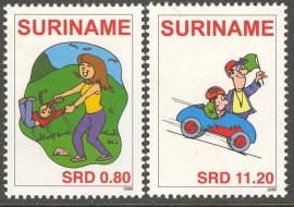 Suriname Republiek 1576/1577 Kinderzegels 2008 Postfris