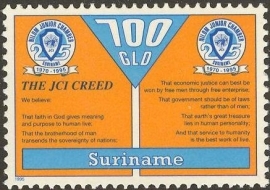 Suriname Republiek  853 25 Jaar Nilom Junior Chamber 1995 Postfris