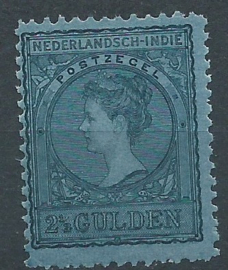 Nederlands Indië  61A 11× 11 2½ GLD Koningin Wilhelmina Ongebruikt (1)