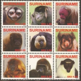 Suriname Republiek 1659/1668 Apen 2009 Postfris
