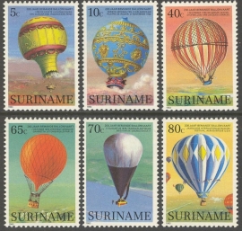 Suriname Republiek 368/373 200 Jaar Ballonvaart 1983 Postfris