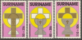 Suriname Republiek 581/583 Paasweldadigheid 1988 Postfris