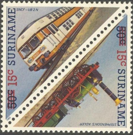 Suriname Republiek 504/505 Treinen Hulpuitgifte 1986 Postfris (Los)