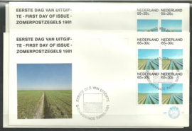 Variant FDC E191 Onbeschreven met open klep (zegels in blok, 4 stuks)