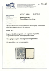 Roltanding 12 15 ct Tweezijdige Roltanding Postfris (1) + Certificaat